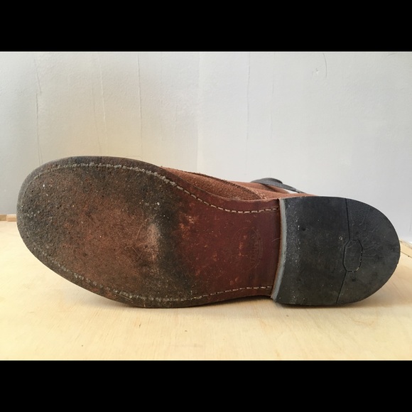 wolverine 1000 mile brown and gold suede lace up boots - size US 7.5 - Picture 9 of 10